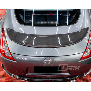 Drifton Nissan 370Z Single Deck Carbon Fiber HighKick Vari-Style <b>Rear</b> <b>Spoiler</b> 2008-2019 3K/6K/12K Weave Glossy/Matte Finish UV - Product Image 2