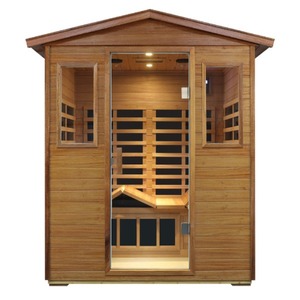 Sauna a Infrarossi Lontani per Quattro Persone in Legno di <span class=keywords><strong>Kaya</strong></span> con Luce Rossa e Infrarossi Vicini per Esterni - Product Image 5