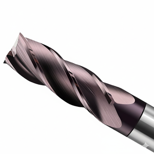מקדח קצה מרובע HRC58 עם 4 חריצים, מצופה AlTiN, עשוי טונגסטן קרביד, לכלי עיבוד שבבי CNC עבור פלדת סגסוגת - Product Image 2
