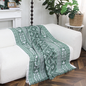 بطانية منسوجة مخصصة بالجملة صديقة للبيئة بطانية جاكار بوهيمية مخصصة - Product Image 3