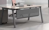 PB Board Ensembles complets personnalisés Mobilier de bureau Design en forme de L Bureau OEM Steel Factory Direct Executive Panneau moderne en bois