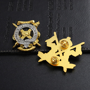 Tùy Chỉnh Hai Tone Vàng Bạc Mạ Chết Đúc Kim Loại 3D Logo Ve Áo <span class=keywords><strong>Pin</strong></span> Trâm - Product Image 6