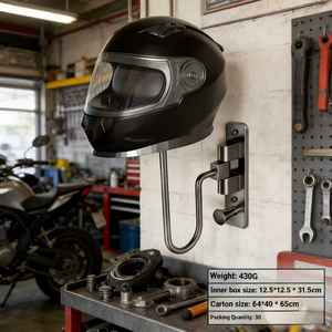 Soporte <span class=keywords><strong>de</strong></span> Pared para Casco <span class=keywords><strong>de</strong></span> Motocicleta, Económico, <span class=keywords><strong>de</strong></span> un Solo Gancho, Giratorio, Plegable, <span class=keywords><strong>de</strong></span> Acero - Product Image 1