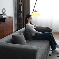 Canapé-lit pliable multifonctionnel en velours côtelé gris ODM, compressé, pour salon, en tissu OEM