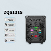 Altoparlante in Plastica GENCE ZQS1315 con USB Flash Drive e TWS per Illuminazione LED RGB da 5W - Portatile per Esterni