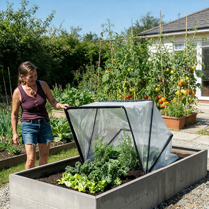 Malla de jardinería grande para cultivos, plegable, a prueba de roedores, de material PE, protectora para plantas y acelerador de crecimiento. - Product Image 1