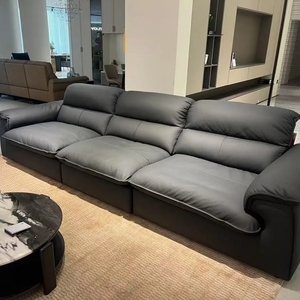Sofá <span class=keywords><strong>de</strong></span> Cuero Genuino <span class=keywords><strong>de</strong></span> Tres Plazas Estilo Moderno y Simple Gu Jia Home 9666 Cloud, Tiendas Offline, Nuevo y Auténtico - Product Image 1
