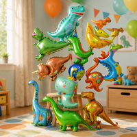 Ballons en aluminium géants BLN motif dinosaures (T-Rex, Triceratops, Brachiosaurus) pour décorations de fête d'enfants sur le thème des dinosaures