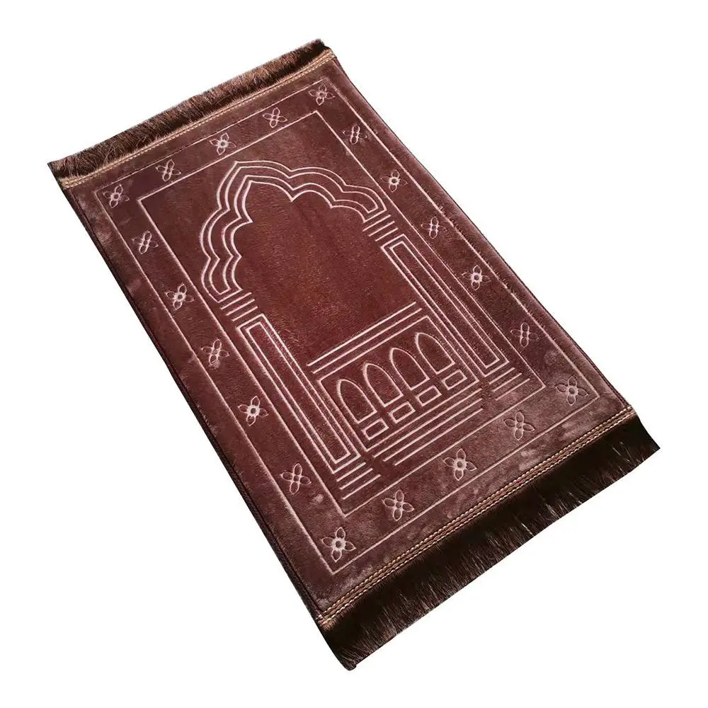 New Educational Thick Muslim Pray Floor Pad Portable Islam Pocket Size Prayer Mat Without Compass