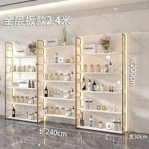 Light luxury beauty salon product display cabinet cosmetic display cabinet <b>shelf</b> display <b>shelf</b> with <b>mirror</b> <b>and</b> light - Product Image 3