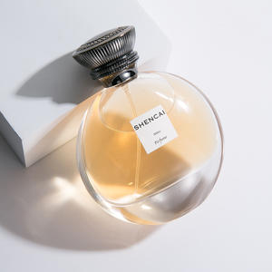 Botella de Vidrio Vacía <span class=keywords><strong>Vintage</strong></span> de 100 ml, Redonda y Transparente, para Perfume Masculino, con Tapa Única - Product Image 3