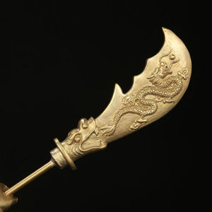 Escultura china de latón de alta gama para decoración de oficina, escultura En Bronce - Product Image 6