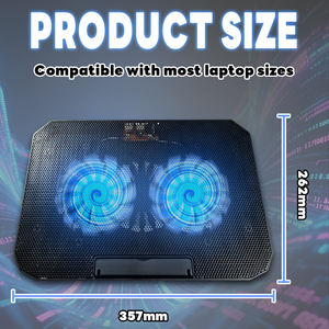 Pad di raffreddamento per Laptop in plastica con doppia ventola | Supporto di raffreddamento per Notebook regolabile per Laptop 12-16 pollici - Product Image 6
