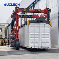 Grue mobile électrique automatique de 40 tonnes pour l'empilage de conteneurs en entrepôt avec propulsion électrique