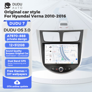DUDUAUTO DUDU7 A7870 2Din <span class=keywords><strong>Android</strong></span> CarPlay monitör araba radyo Hyundai Solaris Verna <span class=keywords><strong>Accent</strong></span> 1 2010-2016 - Product Image 2