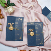 Cartes d'invitation de mariage et de Quinceañera personnalisées en acrylique transparent de luxe, élégantes, pour la Saint-Valentin, avec enveloppe en velours, vente en gros