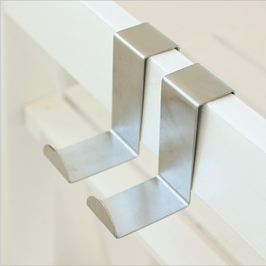 Stainless Steel <b>Door</b> Back Hook Dual Purpose Clothing Hook Nail Free Traceless 2 Pack Rust Resistant Minimalist Design - Product Image 1