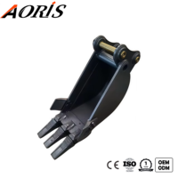 Godet étroit pour excavatrice AORIS Q355Mn en acier, largeur 200-600 mm, pour mini-excavatrice de 1,5 à 3 tonnes