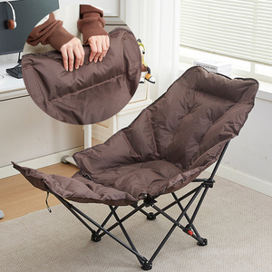 Silla Plegable Tipo Luna para Exteriores, Ajustable en Cuatro Posiciones, Acolchada y Reclinable, Ideal para Jardín, Camping, Playa y Picnic - Product Image 4