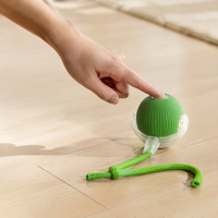 Balle interactive intelligente pour chat, à roulement automatique, 3 vitesses réglables, rechargeable par USB, jouet électrique pour animaux de compagnie avec capteur de réveil en option