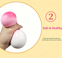 Balle anti-stress en PU, jouet sensoriel souple, mignon, pour soulager la pression, taille 4 pouces, vente en gros, personnalisable, unisexe, rose