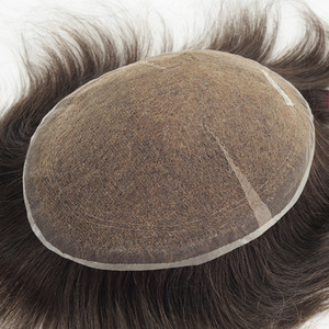 Sistema de Reemplazo Capilar para Hombres con Cabello Humano 100% Remy, Toupee de Encaje Suizo, Línea Capilar Natural, Peluca Completa de Encaje Suizo para Hombres - Product Image 1