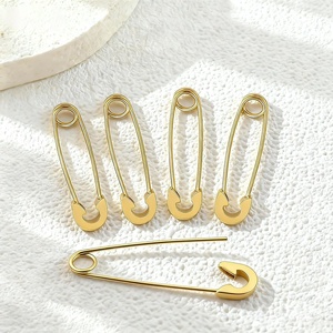 Broche Artesanal em Formato de Clipe de Papel em Aço Inoxidável com Revestimento a Vácuo para Bolsas, Roupas, Crachás e Acessórios de Joalheria <span class=keywords><strong>DIY</strong></span> - Product Image 1