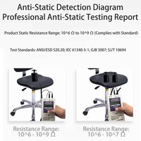 Chaise ESD pour laboratoire, professionnels de la science, étudiants, informatique, biologie, physique, chimie, hôpital, salle blanche, atelier industriel
