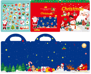 Livre de coloriage sur le thème des sacs à main pour Noël et Halloween pour les enfants de <span class=keywords><strong>2</strong></span> à 4 ans avec des autocollants réutilisables - Jouet éducatif - Product Image 6