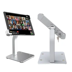 Alüminyum alaşım hırsızlığa karşı dönen dirsek masaüstü Tablet standı güvenlik Anti hırsızlık masası Tablet PC standı Tablet tutucu ile kilit