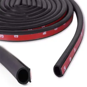 B-Shape Door Rubber Seal Strip Weatherstrip Self Adhesive Hollow for Car Cover Trunk