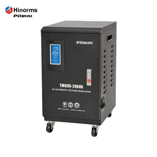 Low Input Single Phase Voltage Stabilizers Pitbull TMG 20KVA AVR Regulator Relay Type Good Quality High Precision Stable Work