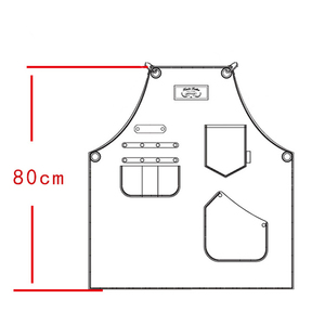 Tablier en toile épaisse Tablier de barista anti-salissure Tablier de barbier ouvrier de restaurant de cuisine Tablier de fleuriste de charpentier pour femmes homme - Product Image 5