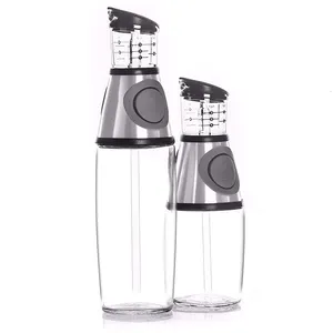 2022 Neues Design Glas Acryl PP Olivenöl und Essig Flasche für Küche automatische Mess pumpe Olivenöl Spender