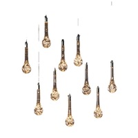 Nouveaux accessoires de mariage oursin 10 têtes goutte plafond décoration lampe acrylique transparent cristal pendentif pendentif ornements