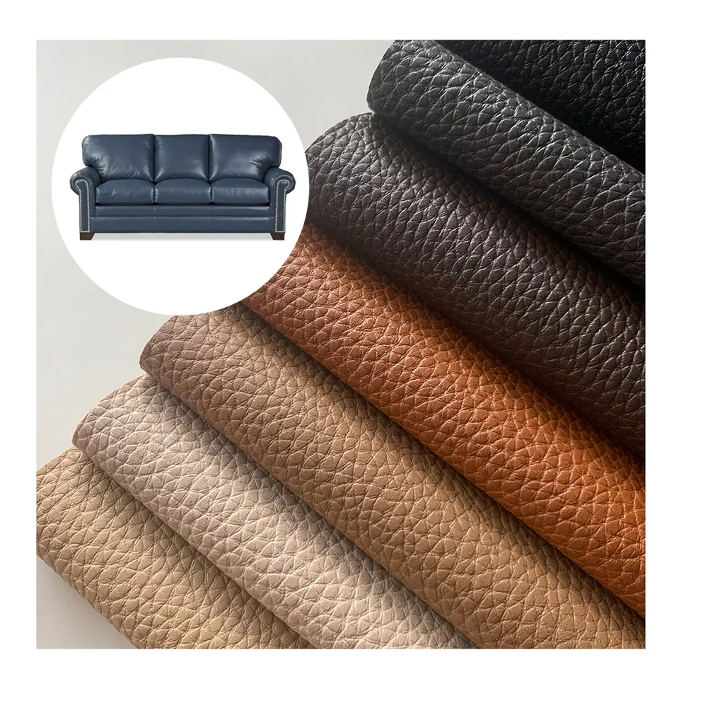 Contoh gratis tahan air Sofa klasik Pvc Rexine kulit stok banyak, desainer lembut dan nyaman kulit sintetis untuk Sofa gulungan