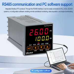 Contrôleur de Température Programmable Haute Qualité à 30 Étapes avec Communication RS485 Modbus RTD, Construction Métallique, OEM/ODM - Product Image 5