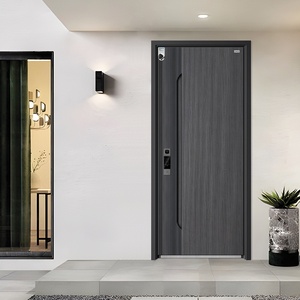 Porte d'entrée principale blindée moderne Sun City Unique Home Designs avec pêne dormant en acier inoxydable pour villa extérieure - Product Image 3