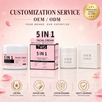 Crème visage 5 en 1 TWG RTS en gros, 85g, hydratation intense, éclaircissement du teint, atténuation des taches brunes, anti-rides, crème blanchissante pour le visage