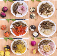 Vente en gros XANADU Assortiment de 11 saveurs de boules de thé fleuri artisanales parfumées aux fleurs en sachet, thé santé à infuser dans l'eau bouillie