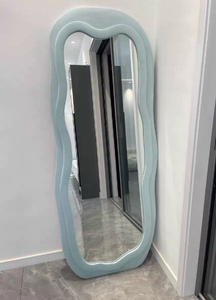 Internet celebre full-length tóc Salon đồ nội thất cắt nhanh cửa hàng cắt tóc gương bảng với ánh sáng cho vẻ đẹp tiệm làm tóc - Product Image 2