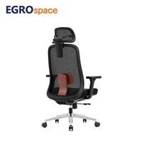 Fauteuil de bureau ergonomique de direction EGROspace avec dossier haut en maille et appui-tête, idéal pour la vente en gros en usine