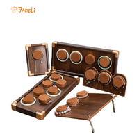 Plateau de présentation Fadeli en bois de noyer coloré, luxueux et léger, pour bijoux, montres, bracelets et cordons FDL00086-1