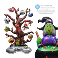 Ballons de fête pour Halloween 4D debout sorcière et arbre mort en forme de citrouille, jouet et accessoires de décoration