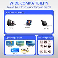 Unidad de Disquete Externa USB de 3.5 Pulgadas, 1.44mb 2hd, con Cable USB para Laptop, Notebook, PC