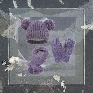Ensemble de foulards en tricot jacquard personnalisé pour femmes et hommes, bonnet chaud d'hiver, écharpe longue en acrylique, gants - Accessoire d'hiver - Product Image 2