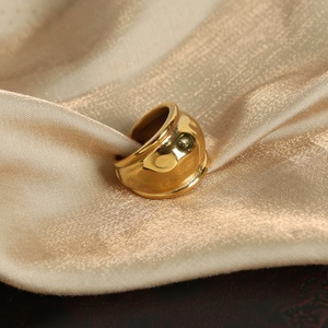 Couple <b>Ring</b> Men's Gold Plated <b>Titanium</b> Stainless Steel <b>Ring</b> Hip Hop Style with Moissanite Zircon Wholesale Wedding <b>Rings</b> - Product Image 2