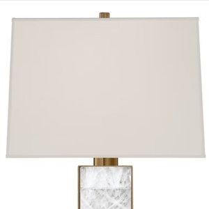 Lampe de table Art Déco haute en cristal naturel, lampe de bureau contemporaine de luxe E26 à intensité variable pour l'éclairage de console d'entrée de villa - Product Image 2