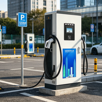 Nouvelle borne de recharge pour véhicules électriques Eway, montage au sol, 30-120 kW, station de recharge rapide, système de paiement, OCPP 1.6J, CCS 2/GBT, câble de 5 m, usage commercial