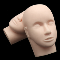 Tête d'entraînement en silicone pour extension de cils Mannequin de cils fait à la main Modèle de cils factice personnalisé